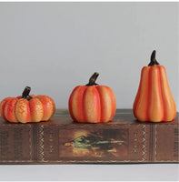 Halloween LED Pumpkin Lamp - Realistic Resin