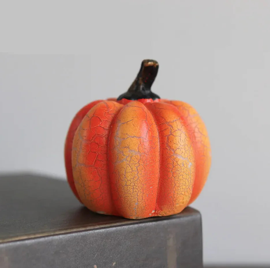 Halloween LED Pumpkin Lamp - Realistic Resin