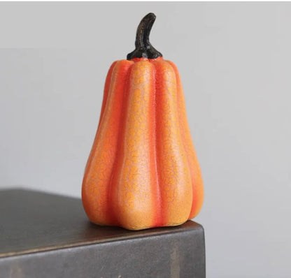 Halloween LED Pumpkin Lamp - Realistic Resin