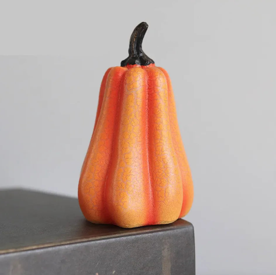 Halloween LED Pumpkin Lamp - Realistic Resin