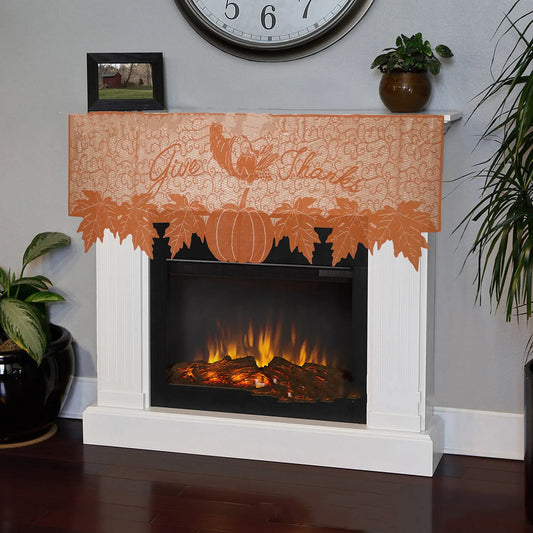 Cozy Autumn Fireplace Cover
